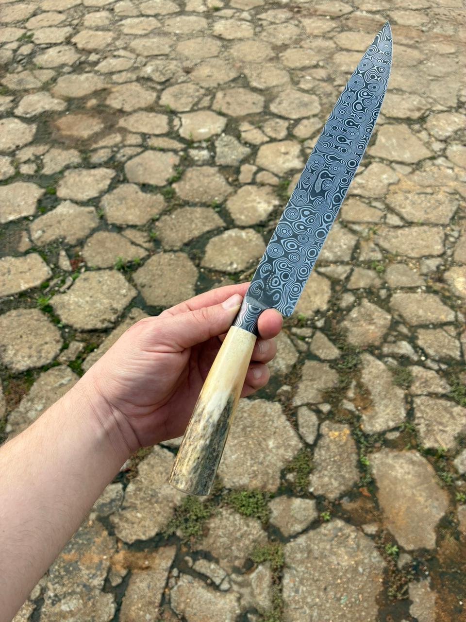 faca em damasco padrão Rain drop(Saldo de encomenda) 1 faca em damasco padrão Rain drop(Saldo de encomenda)